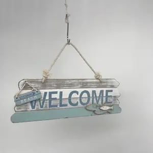 welcome beach Motivational Sign Table Wall Decor decorative gate post