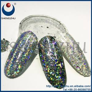 Pigmento de holograma plateado, pinturas irregulares en escamas de unicornio de metal con cambio de <span class=keywords><strong>color</strong></span> iridiscente - Product Image 6