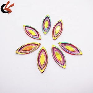 Colori AB grandi 20x50mm strass in resina alta Flatback cucito-On <span class=keywords><strong>cavallo</strong></span> occhio di <span class=keywords><strong>pietra</strong></span> per gioielli danza indumento borse decorazione abito - Product Image 2