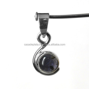 Colgante Lolite Piedra preciosa Plata de Ley 925 Hermoso diseño Colgante contemporáneo Colgante de moda para regalo, Fiesta para Unisex - Product Image 1