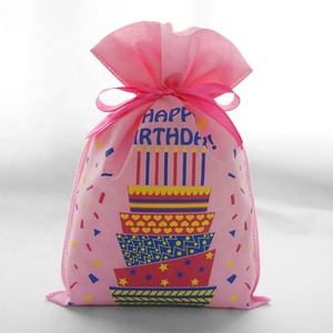 Bolsas <span class=keywords><strong>de</strong></span> regalo no tejidas para fiesta <span class=keywords><strong>de</strong></span> feliz cumpleaños, pequeñas, personalizadas, <span class=keywords><strong>baratas</strong></span>, al por mayor, para niños - Product Image 1