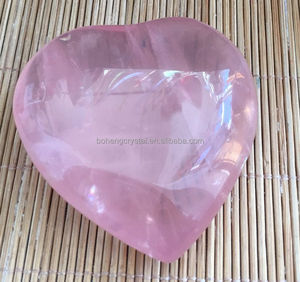 En forma de corazón al por mayor cristal de cuarzo rosa Healing chakra piedras preciosas corazones para regalo - Product Image 2