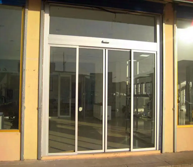 Haute qualité en aluminium commercial utilisé portes automatique porte coulissante en verre