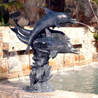 Statue de fontaine en bronze moulé, grande taille de vie extérieure, résistante à l'eau, Offre Spéciale