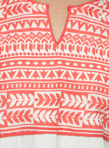 Dames Blanc Kurta Coton Imprimé Motifs HSD2288 - Product Image 4