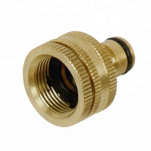 Conector Rápido de Latón Dorado para Manguera, Adaptador de Grifo Roscado de 3/4" para Jardín con Conexión Instantánea, Ecológico - Product Image 1