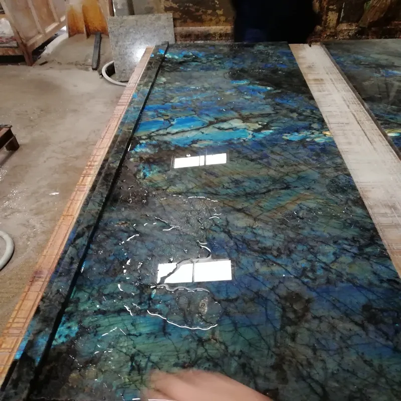 Labradorit blau Granit 96 Zoll Küche Stein-arbeitsplatte
