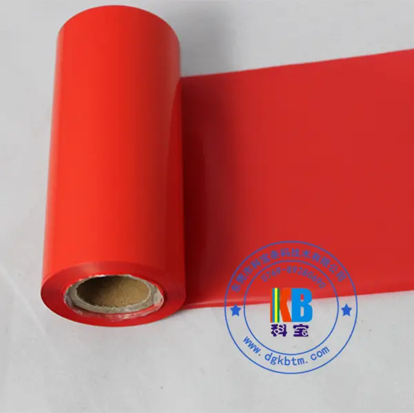 In ấn Foil Ribbon ngựa vằn 110*300 sáp màu Đỏ nhựa Nhựa mã vạch mực nhiệt mã vạch Ribbon