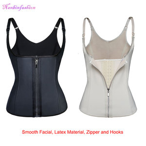 NANBIN Meist verkaufte Latex-Taillen trainer weste mit starkem Reiß verschluss und Haken Langer Torso Firm Control Breath able Shaper Type