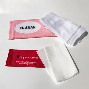 Asciugamani e carta velina in cotone umido fresco rinfrescante all'ingrosso borsa singola individuale per uso in hotel ristorante