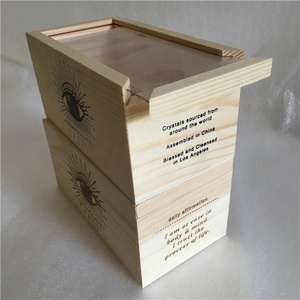 Small Pine Storage Crate Container Wooden Display Box with Sliding Transparency Lid Gift Jewelry Box for Christmas,Wedding,Party - Product Image 5
