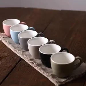 礼盒中国供应商迷你复古茶咖啡100毫升陶瓷意式浓缩咖啡杯套装
