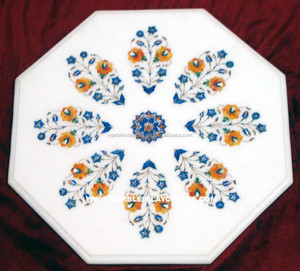 Unique Design Octagonal Marble Inlay Coffee Table Top - Product Image 1
