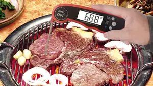 Alibaba Best-seller carne termômetro digital impermeável termômetro com retroiluminação brilhante para cozinha cozinhar