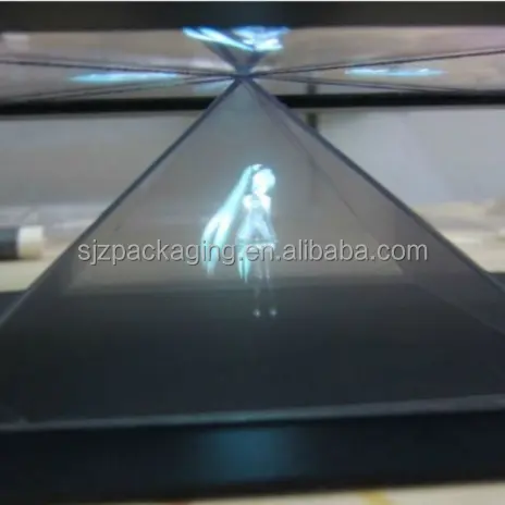 Sistema de proyección Virtual holográfica de escenario 3D, lámina holográfica de 45 grados