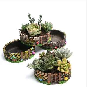Pot de fleurs succulent en ciment, racine d'arbre, mini pot de fleurs pour décoration