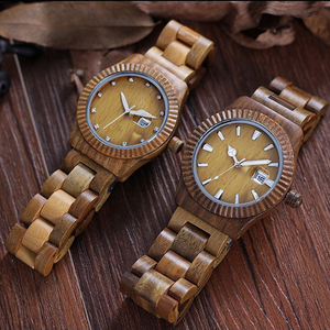 Pleine matériau <span class=keywords><strong>naturel</strong></span> date montre avec montre en <span class=keywords><strong>bois</strong></span> cas et bande de <span class=keywords><strong>bois</strong></span> - Product Image 1