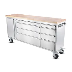 Mobile tool chest stainless steel roller cabinet metal tool box