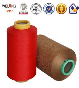 100% benang rajut poliester dty 300/96 untuk renda tirai