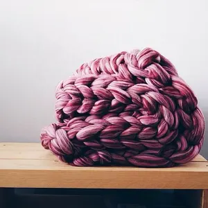 Manta de lana merina mixta, 100%