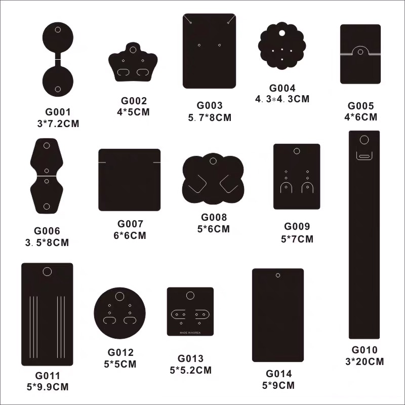 Роскошные ювелирные карты на заказ, ушные ногти, ожерелье, серьги, карта, подвесные бирки, Упаковочная карта