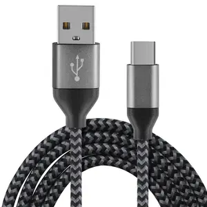 Usb כדי סוג c כבל ניילון קלוע סוג c usb כבל