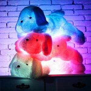 50cm renkli parlayan köpekler aydınlık dolması hayvan peluş bebek yumuşak oyuncaklar Light Up köpekler peluş çocuklar için oyuncaklar