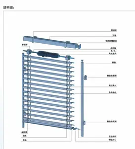 Wireless Remote Electric outdoor venetian blind, external venetian blind, exterior venetian blind