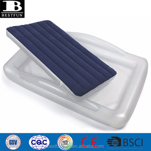Cama de Viaje Juvenil inflable de vinilo de fábrica, cuna de colchón de aire infantil portátil plegable con marco para niños pequeños - Product Image 2