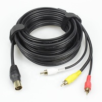 5-Pin-DIN auf 3 RCA TV-Kabel S-VIDEO Mini-DIN AV-Kabel Audio-Video-Kabel