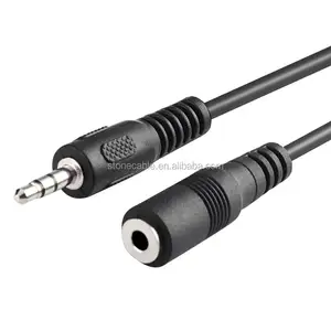 Vernickeltes 6FT 1,8 M HiFi-Hilfs kabel 3,5mm Audio-Verlängerung kabel 3,5mm Stereo-Auto-Aux-Kabel Schwarz