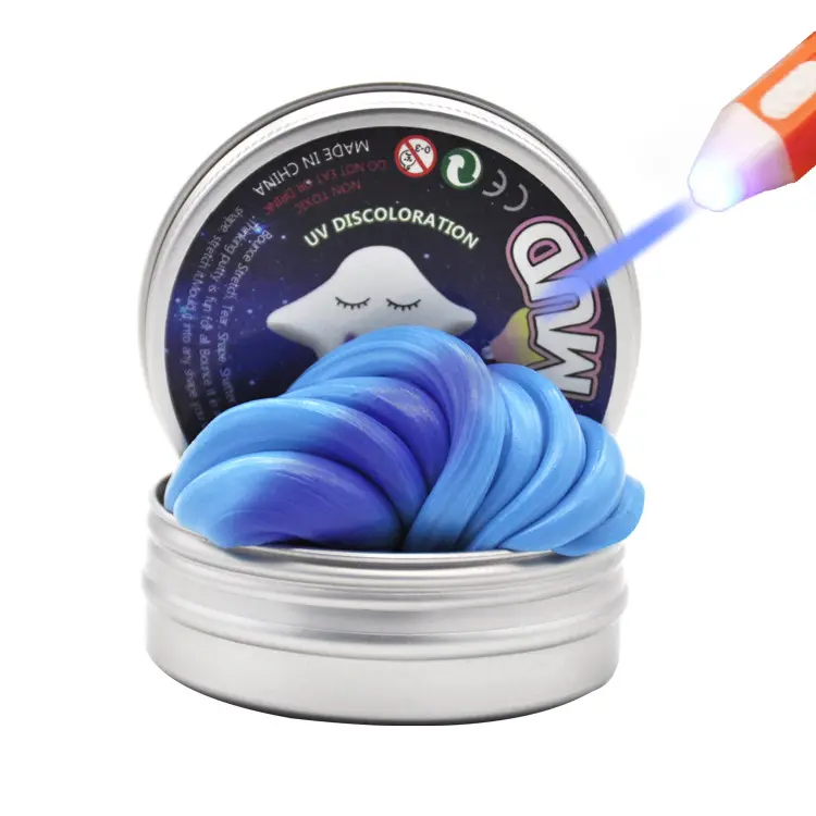 Oem Uv Licht Kleur Veranderende Pluizige Slime