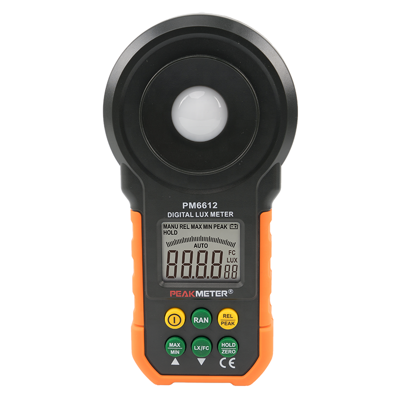 PM6612 MS6612 Multi-función 1/2 poco pantalla LCD estándar de luz Digital led tes medidor de lux precio luz fc mini lux tester