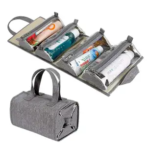 Pliant Portable Voyage Hommes Rouler Sacs De Toilette Cosmétique Trousse De Maquillage