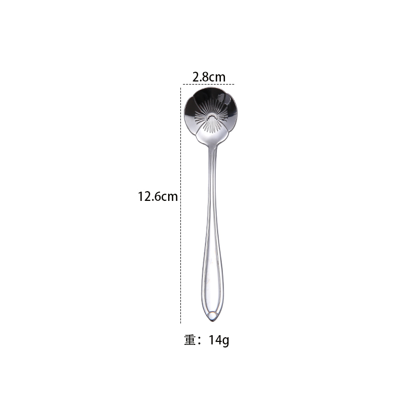 Cucchiaio da caffè viola d'argento