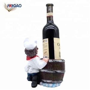 OEM Bistro <strong>Chef</strong> <strong>Wine</strong> <strong>Bottle</strong> <strong>Holder</strong> Resin Figurine Rack Stand Home Decor <strong>Wine</strong> <strong>Holder</strong>