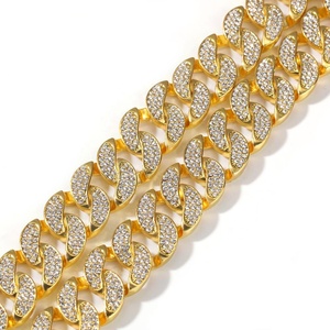 Wholesale Hip Hop <strong>Curb</strong> Cuban Link <strong>Chain</strong> Men Necklace Iced Out Cuban <strong>Chain</strong> - Product Image 6