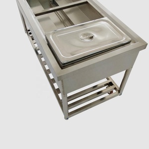 Équipement de restauration <span class=keywords><strong>Xinchao</strong></span> FWDC-01, comptoir de présentation de nourriture électrique en acier inoxydable commercial pour cuisine, capacité de 150 L - Product Image 6