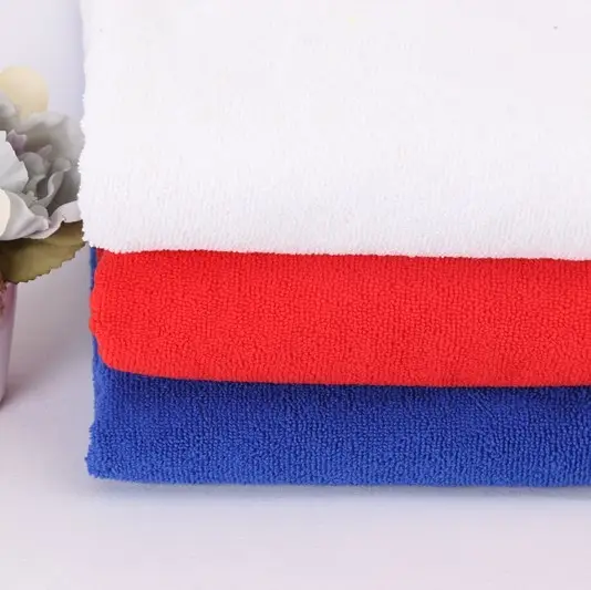 Hochwertiges 100% Polyester Warp Mikro faser Reinigungs tuch Strand tuch Stoff, Frottee Sof textil