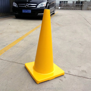 28 Inch Phản Quang Linh Hoạt Màu Vàng PVC Giao Thông Nón - Product Image 1