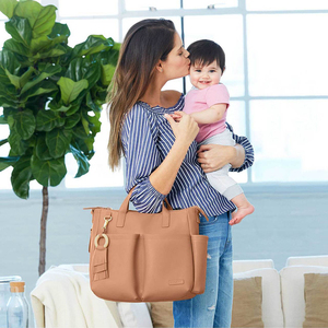 Custom Handbag High Quality Mummy <strong>Bag</strong> Fashion Genuine Leather <strong>Baby</strong> Diaper <strong>Bag</strong> - Product Image 4