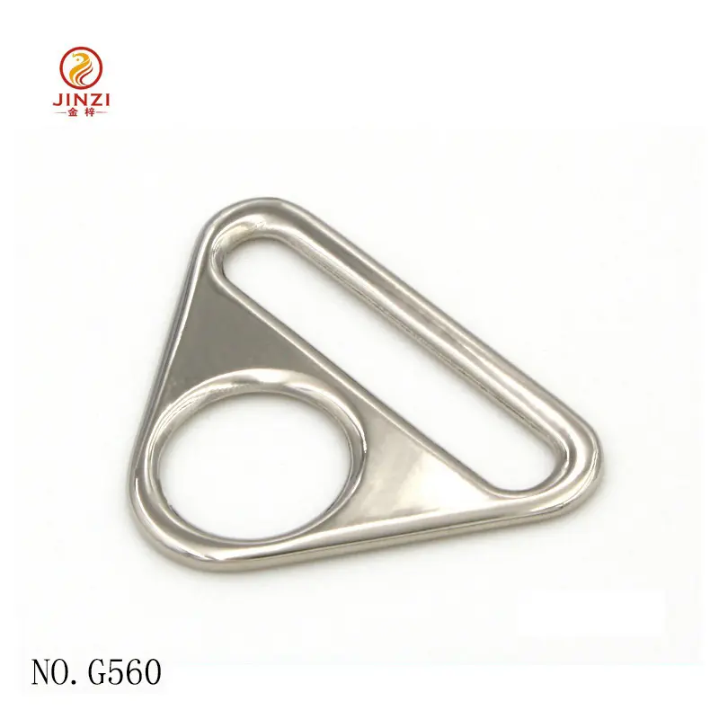 2022 hot sale metal design bag strap buckles triangle buckle for leather bags