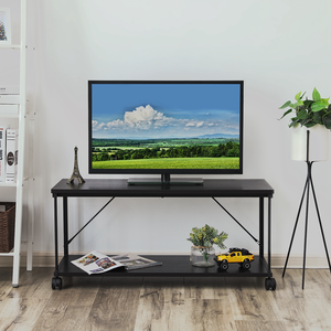 Vasagle thiết kế mới nhất ngoài trời góc sàn TV Bảng hiển thị, hiện đại MDF bằng gỗ LCD TV đứng với bánh xe - Product Image 3