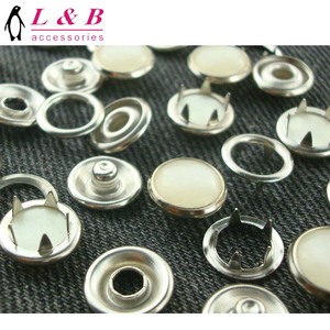 סיטונאי פליז/נירוסטה 9.5mm 11mm מתכת 4 חלקי אטב פרל חודים הצמד כפתורים - Product Image 2