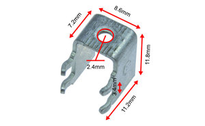<span class=keywords><strong>Borne</strong></span> à vis horizontale en laiton étamé blanc pour connexion de fil sur carte PCB, M3, tension nominale 12V, modèle OEM, marque Q&S - Product Image 3