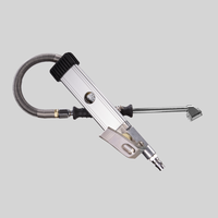 Manomètre de pression de pneu portable SEAPENG DP-704 en métal argenté avec cadran, pression maximale de 200 psi, poignée pistolet pour gonflage/dégonflage