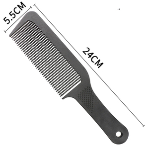 A buon mercato su misura di taglio di capelli professionale antistatico nero flat top salone di premere taglio pettine di plastica premendo carbonio tagliatore di barbiere pettine - Product Image 2