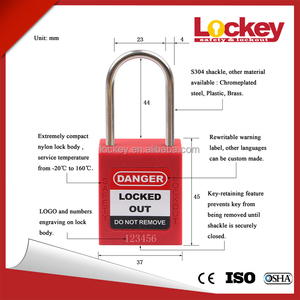 Lockey buen <span class=keywords><strong>precio</strong></span> OEM llave maestra eléctrica el plástico <span class=keywords><strong>de</strong></span> acero Candado <span class=keywords><strong>de</strong></span> <span class=keywords><strong>Seguridad</strong></span> <span class=keywords><strong>De</strong></span> nylon - Product Image 5