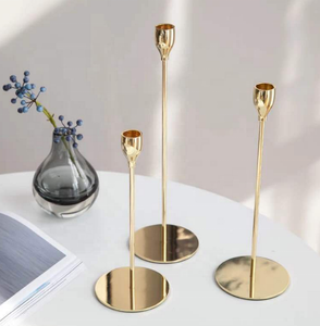 Portacandele in metallo sottile in <span class=keywords><strong>oro</strong></span> sottile per matrimonio all'ingrosso - Product Image 5