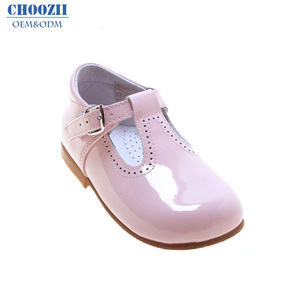 CHOOZII Sepatu Mary Jane Anak Perempuan, Sepatu Butik Kulit Paten Merah Muda Manis Dapat Diubah Tali Gesper PU <span class=keywords><strong>Mari</strong></span> Jane Anak Perempuan